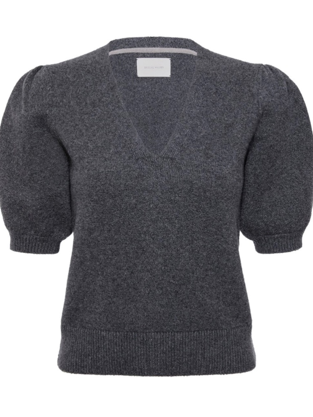 Brochu Walker Havana Puff Sleeve Sweater Dark Charcoal M